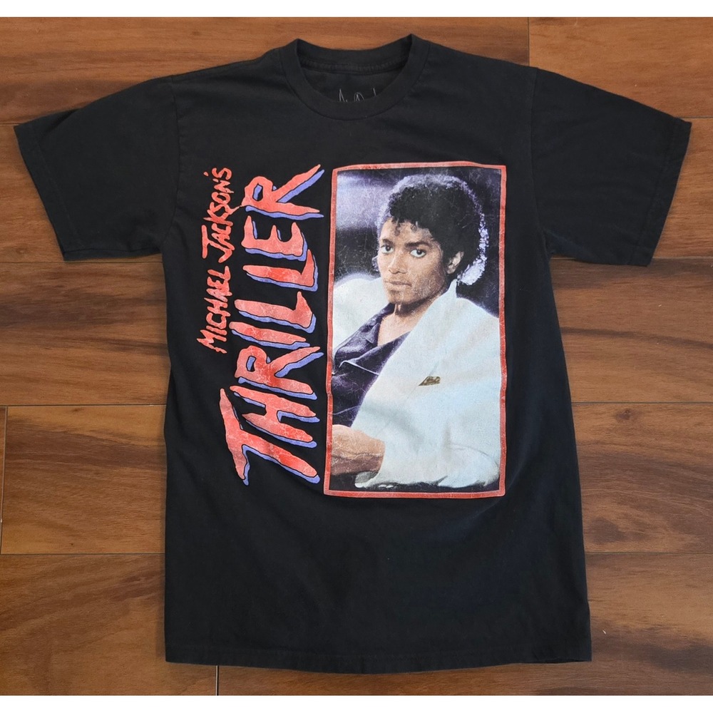 Michael Jackson Thriller Graphic T-Shirt Mens Small Black Mad Engine 2017 MJ Tee